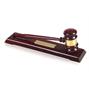 Piano Wood Finish Gavel and Block Sets with Engraving Plates - 12.5inch - TZ025 thumbnail